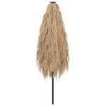 vidaXL Parasol de jardin avec mât en acier marron 223x223x213 cm