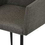 vidaXL Chaises à manger et accoudoirs lot de 2 taupe tissu