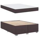 vidaXL Cadre de lit avec matelas Marron foncé 160 x 200 cm tissu