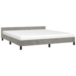 vidaXL Cadre de lit sans matelas gris clair 160x200 cm velours