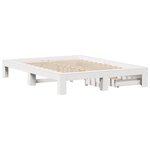 vidaXL Cadre de lit sans matelas blanc 140x190 cm bois de pin massif