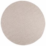 vidaXL Tapis de surface Rond HUARTE Crème Ø 160 CM Polyester