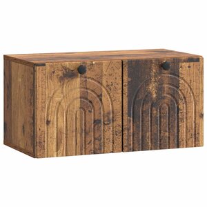 vidaXL Meuble TV mural Bois ancien 59 5 x 31 x 30 cm Bois d'ingénierie