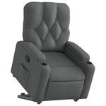 vidaXL Fauteuil inclinable Gris foncé Tissu