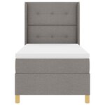 vidaXL Lit à ressorts avec matelas Taupe 100 x 200 cm tissu