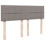 vidaXL Sommier à lattes de lit avec matelas Taupe 160x200 cm Tissu
