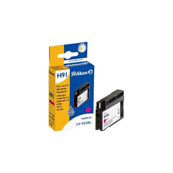 H91 cartouche jet d'encre compatible avec oem cn055ae 933/933xl magenta pelikan printing