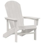 vidaXL Chaise Adirondack Blanc HDPE