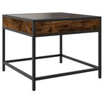 vidaXL Table basse avec LED Infinity chêne fumé 50x50x41 cm