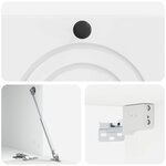 vidaXL Meuble TV mural Montage mural Blanc brillant 59 5 x 41 x 30 cm