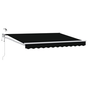 vidaXL Auvent rétractable électrique Noir 3 x 2 5 m