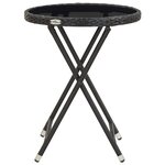 vidaXL Ensemble de bistro de jardin 3 Pièces poly rotin et verre trempé