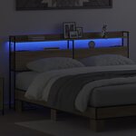 vidaXL Tête de lit de rangement Chêne sonoma 200 cm Bois d'ingénierie
