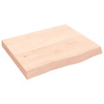 vidaXL Étagère murale 60x50x(2-6) cm bois de chêne massif non traité