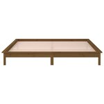 vidaXL Cadre de lit à LED sans matelas 200x200 cm bois massif