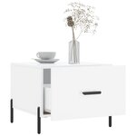 vidaXL Tables basses 2 Pièces blanc brillant 50x50x40cm bois d'ingénierie