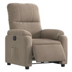 vidaXL Fauteuil inclinable électrique taupe tissu microfibre