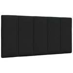vidaXL Cadre de lit sans matelas Hanko noir 100x200 cm tissu