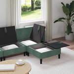 vidaXL Ensemble de meubles pour le salon 4 Pièces Vert Mer Velours