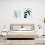 vidaXL Armoires de chevet avec lumières LED 2 Pièces blanc 40x39x48 5 cm