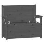 vidaXL Banc Gris 112 5x51 5x96 5 cm Bois de pin massif