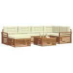 vidaXL Ensemble de canapés d'extérieur 7 pc Naturel et Crème