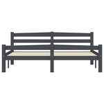 vidaXL Cadre de lit Gris foncé Bois de pin massif 160x200 cm