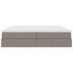 vidaXL Lit avec rangement et matelas Taupe 200 x 200 cm Polyester