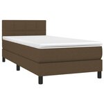 vidaXL Sommier à lattes de lit avec matelas Marron foncé 80x200 cm