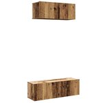 vidaXL Ensemble de meuble TV mural 2 Pièces vieux bois bois d'ingénierie