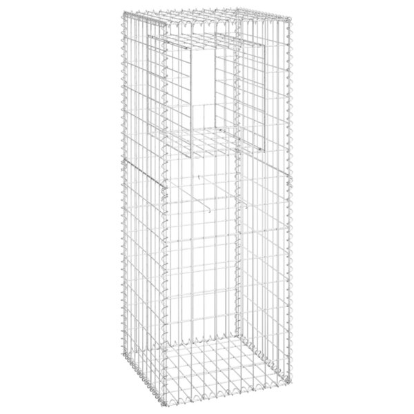 vidaXL Poteau à panier de gabion 50x50x140 cm Fer