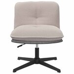 vidaXL Chaise pivotante de bureau gris clair bouclé comme laine tissu