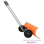 vidaXL Pelle à neige avec poignée extensible orange 96cm lame en acier