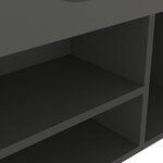 vidaXL Banc à chaussures et coussin Gris 104x30x49cm Bois d'ingénierie