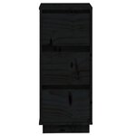 vidaXL Buffets 2 Pièces Noir 32x34x75 cm Bois massif de pin