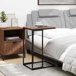 vidaXL Table d'appoint Noir 40x30x59 cm Bois d'ingénierie
