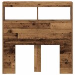 vidaXL Armoire tête de lit avec LED vieux bois 100x17x102 cm