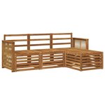 vidaXL Ensemble de canapés d'extérieur 4 pc Naturel
