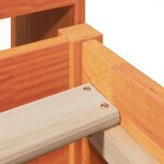 vidaXL Cadre de lit sans matelas cire marron 75x190 cm bois pin massif