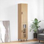 vidaXL Buffet haut Chêne sonoma 34 5x34x180 cm Bois d'ingénierie