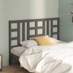 vidaXL Tête de lit Gris 166x4x100 cm Bois massif de pin
