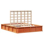 vidaXL Cadre de lit Cire marron 150 x 200 cm Bois de pin massif