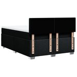 vidaXL Sommier à lattes de lit avec matelas Noir 140x200 cm Tissu