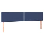 vidaXL Sommier à lattes de lit avec matelas Bleu 200x200 cm Tissu