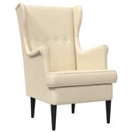 vidaXL Fauteuil Crème Tissu