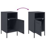 vidaXL Tables de chevet 2 Pièces anthracite 36x39x68 cm