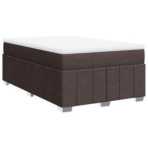 vidaXL Sommier à lattes de lit avec matelas Marron foncé 120x200 cm