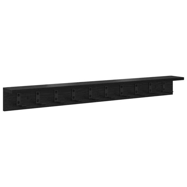 vidaXL Porte-manteau mural Chêne noir 100 x 10.5 x 10.5 cm