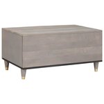 vidaXL Table basse Gris 80 x 50 x 40 cm bois de manguier massif