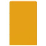 vidaXL Table de chevet jaune moutarde 34 5x39x62 cm acier